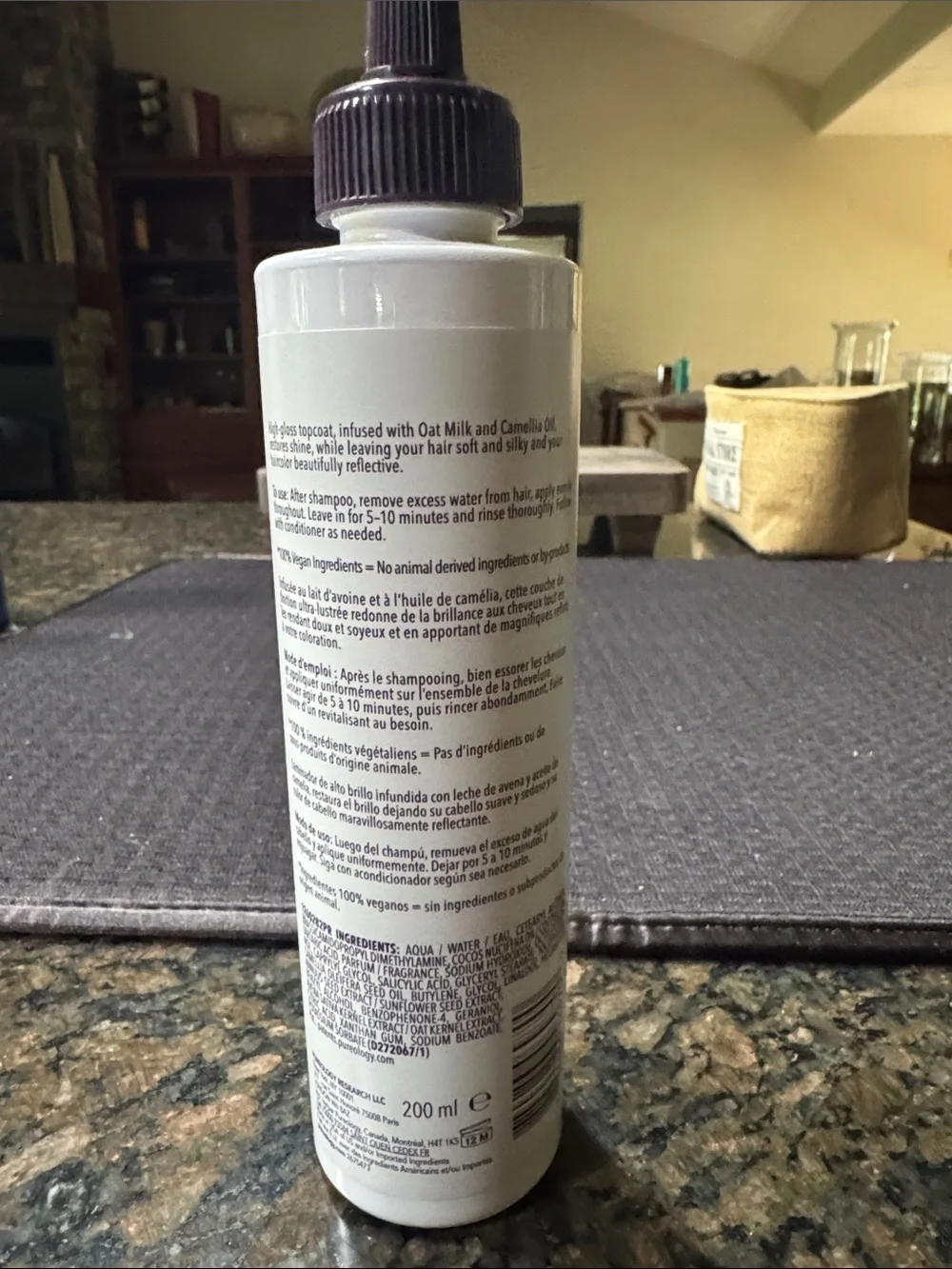 Pureology Color Fanatic Top Coat in White Bottle with Purple Cap